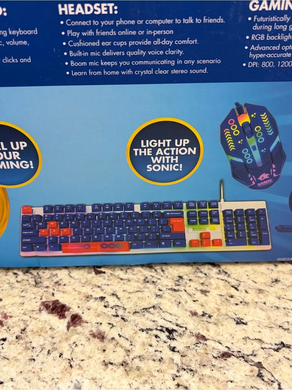 Sonic The Hedgehog multicolor gaming